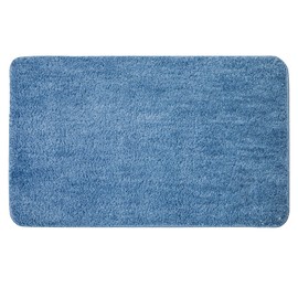 MIULEE Bath Mats Non Slip Bathroom Mats Shower Mat Absorbent Bathroom Rug Small Rug Door Mat Inside Kitchen Rugs Carpet Mat for Bathroom Bedroom Kitchen Entrance 50x80 cm Blue