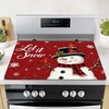 Snowmen let it snow Christmas Stove Top Cover Retro Gas