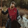 L'VOW Medieval Northman Shawl Wrap Half Shoulder with Viking Turtle