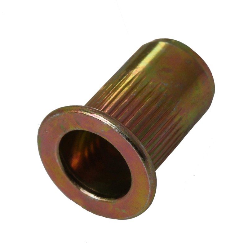 BQLZR Carbon Steel M6 Threaded Flat Head Rivet Nut Flat