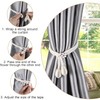 Ousuwo 4Pcs Cotton Rope Curtain Tiebacks, Adjustable Handwoven Curtain Holder