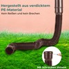 BKITC Gutter Flexible Downpipe Extension, Round Extension for Downpipe 80/100