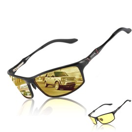 SOXICK Night Driving Sunglasses Men's Polarized Yellow Yellow Yellow Lens Sunglasses for Night Driving Night Fishing Night Driving Sports UV Protection