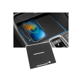 Bercicci Center Console Liner Compatible with Honda 2023 2024 2025 2026 CRV CR-V Hybrid Accessories Black Silicone Material Wireless Charging Anti-Slip Mat Protective Pad