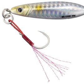 Major Craft Maki Jig Slow, Spinning Metal Jig, 1.1 oz (30 g), Silver #8 Lure