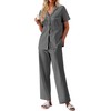 Ekouaer Women's Cotton Pajamas Set Short Sleeve Button Down Pjs