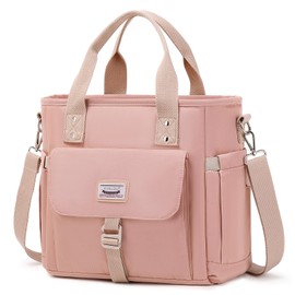 KYALOU Medium Tote Purse Bag for Women, Waterproof Top Handle Bags Shoulder Crossbody Handbag for Work Schoool Gym Beach Travel Shopping Grocery - Pink