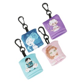 Healeved 4 x Schlüsselanhänger-Brillentuch, Handy-Reiniger, Reinigungstücher, fingerabdruckfest, Bildschirmreiniger, Linsen-Tücher, elektronische Tücher für Bildschirme, Plüsch, Schlüsselanhänger,