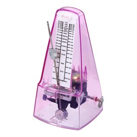 sourcing map Mechanical Metronome,High Accuracy Musical Timer Universal Metronome for Piano Guitar Violin Ukulele Player,Transparent Pink