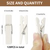 Mini Photo Clips, 128 Pcs, 1.4 Inch Small Wooden Clothespins