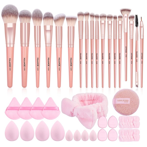 MAANGE 38 Pcs Makeup Brush Set Premium Synthetic Make Up