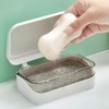 Soap Case Holder, 2 Layers Soap Dish Tray with Removable