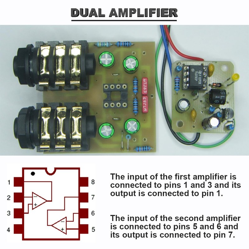 DAOKAI TL072CP Op Amp DIP-8 Delay Op Amp Dual Op