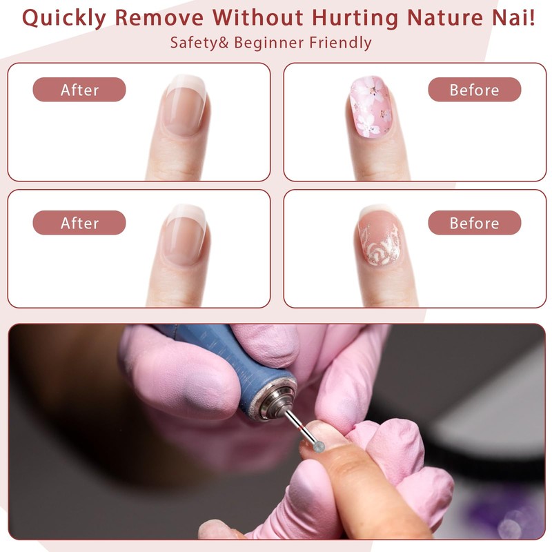 WLLHYF Nail Drill Bits, Ball Shape Nail Cleaner Professional Stainless