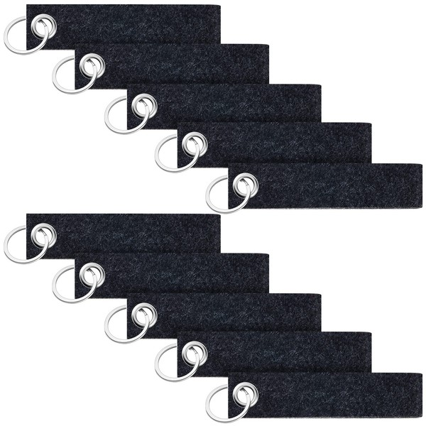 Nuenen Pack of 40 Felt Key Rings with Felt Pendant