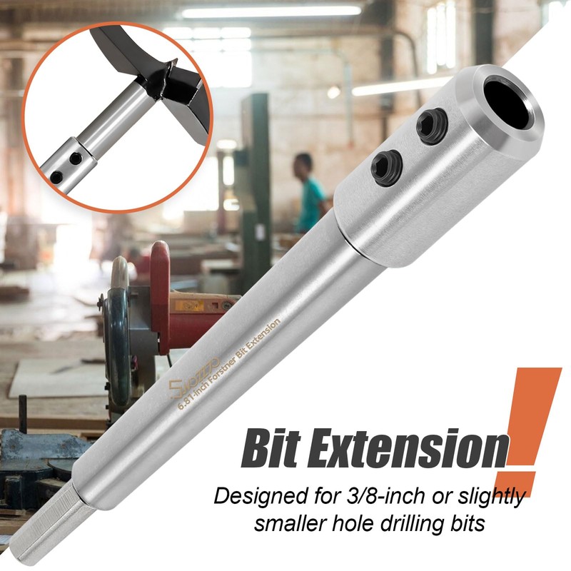 Swozzto 4.48" Forstner Bit Extension with Anti-Slip Design,Adding Over 3.28"