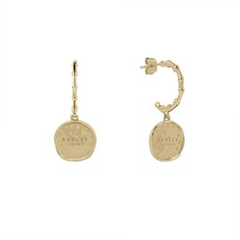 Radley Women's Gold Plated Bamboo Hoop Disc Charm Earrings RYJ1440S