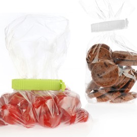 com-four® Plastic Sealing Clips - Sealing Clips in Various Sizes and Colours - Freezer Bag Clip