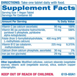 Anabolic Laboratories Slow Release Iron Supplement with Vitamin C - High Absorption Gentle Iron with Vitamin C for Women with Methyl B Complex for Maximum Benefits - Stomach Friendly Vegan & Made in The USA - 60 Servings