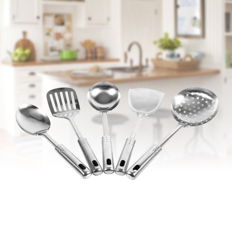 Sunicon 5 Pack Cooking Utensil Set, with Ergonomic Handle Multifunctional