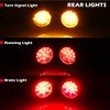 TSUNG 4PCS Motorcycle Bullet LED Front Rear Turn Signal Light