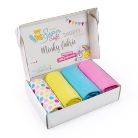 kullaloo Minky Fabric | Bundle: 4 Precut Pieces Minky Plush Fabric For Sewing | 39.5x29.5" each | For Plushies, Baby Blankets, Pillows, Dog Beds, Apparel | HULA DOTS pink Minky Fabric Pack