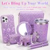 Light Purple AB Rhinestones Kit, Flatback Resin Gems for Bedazzling