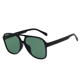Retro Frog Eye Sunglasses, Oversized Non-Polarized UV Protection Shades for Men & Women Black Green