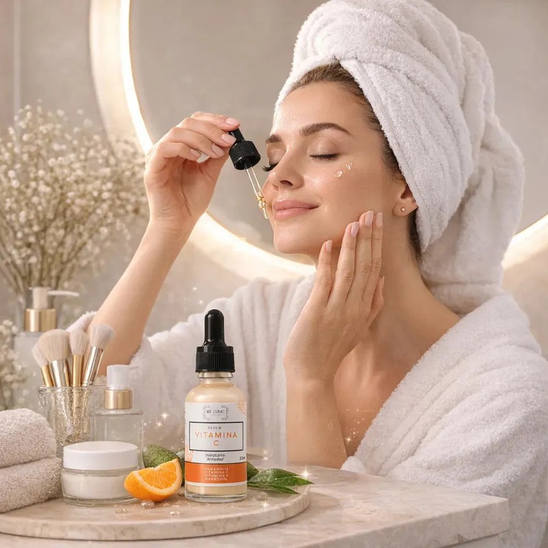 3 Kit Serums Vitamina C Celulas Madre Acido Hialuronico 30ml