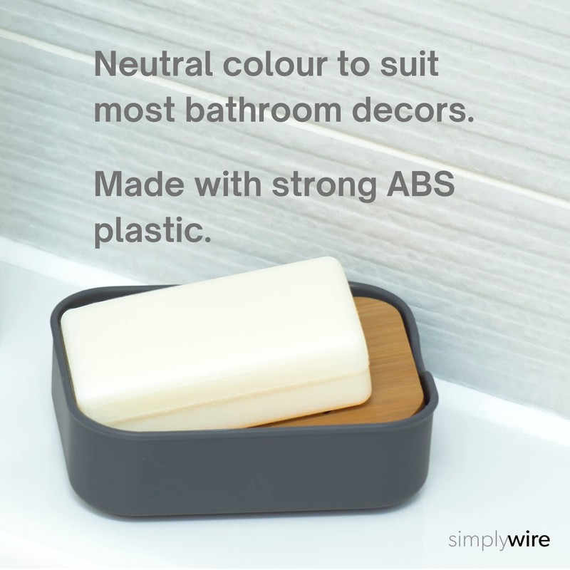 simplywire – Pack of 2 – Plastic Soap Dishes with