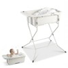 DZMDIP Baby Bathtub with Stand,Collapsible Infant Bath Tub