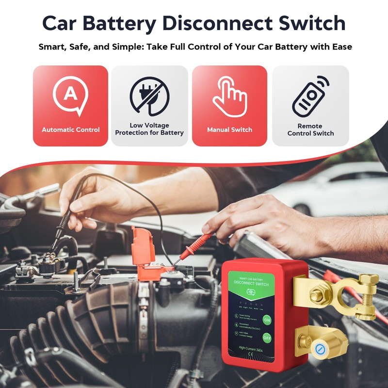 Csyibeielec Kill Switch for Car - 12V Remote Battery Disconnect