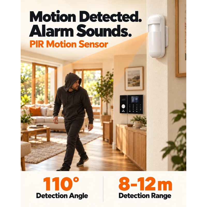 XUK DIY Alarm System for Home Security, 13-Piece Smart Home