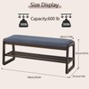 Achicsofar Shoe Rack Bench,2 Tier Solid Wooden Entryway Bench with