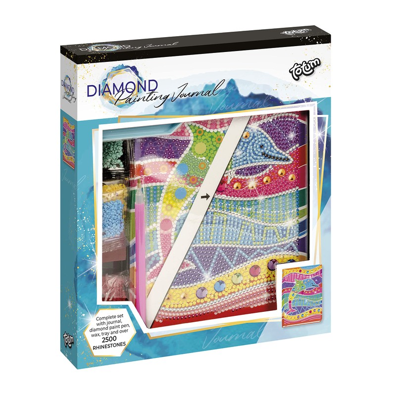 Totum Diamond Painting Journal: Diamond Craft Set Notebook Dolphin with