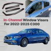 In-Channel Window Visor Rain Wind Shade Deflectors For 2022-25 Benz