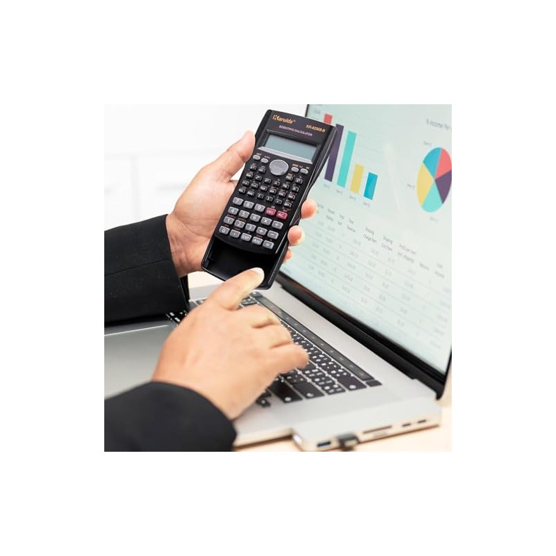 Flutesan Calculadora científica de ingeniería de 2 líneas, calculadora matemática