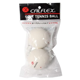 Sakurai CLB-401W CALFLEX Tennis Soft Tennis Ball, Safety Valve, 2 Balls, White