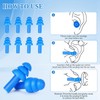 24 Pair Blue Ear Plugs Bulk NRR 29dB Reusable Silicone