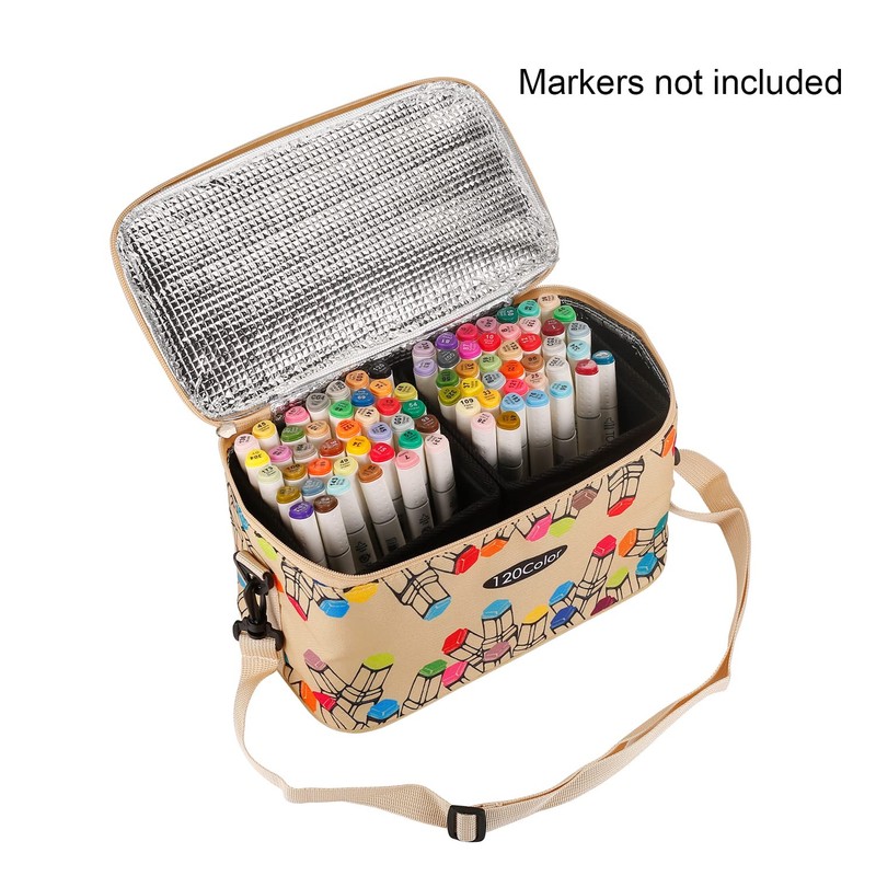 Toprema New Marker Pen Case Holder Multifunctional for 120 Markers