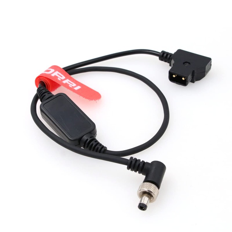 DRRI 12V Regulated D-Tap to Locking Right-Angle DC Cable for