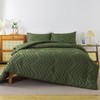 Andency Olive Green Comforter Set King Size, Boho Soft Fluffy