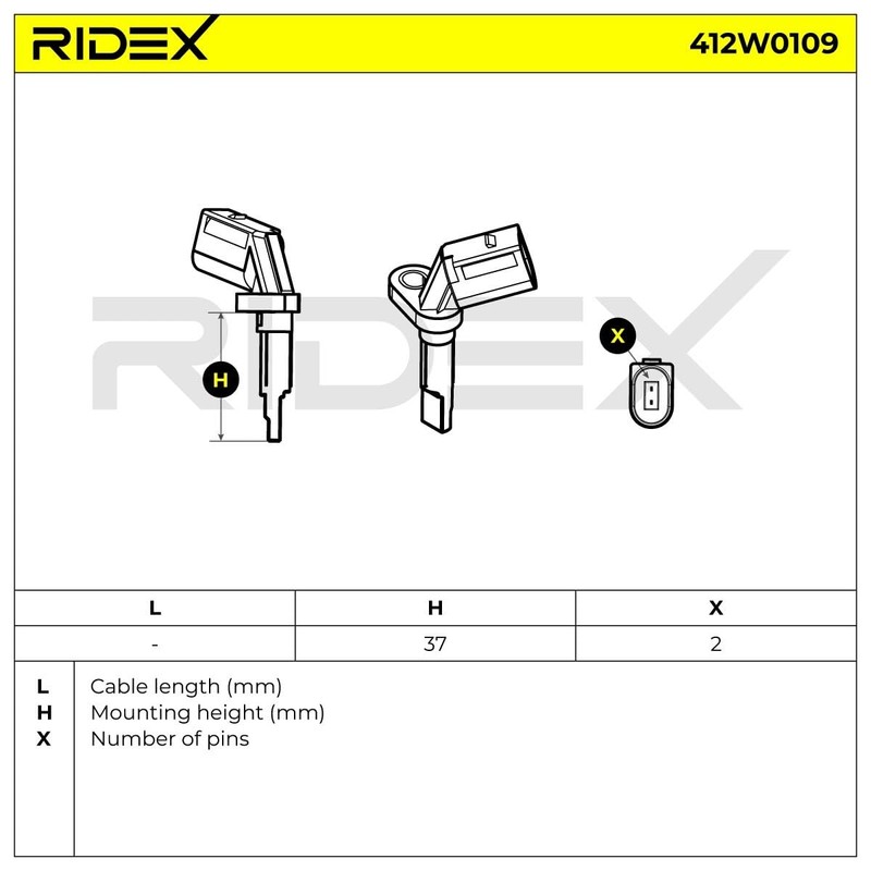 Ridex 412W0109 Wheel Speed Sensor