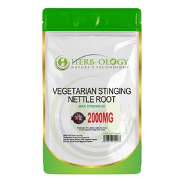 Herb-Ology Stinging Nettle Root Capsules | 60 Nettle Root Capsules (10:1 Extract) 2000mg per Serving | Suitable for Vegitarians & Manufactured in The UK in an ISO Certified Facility