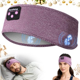Perytong Sleep Headphones Bluetooth 5.4, Wireless Sleep Headphones with HD Stereo Speakers for Side Sleepers, Breathable & Sweat-Proof Sports for Sleeping Running Yoga Travel Meditation