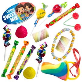 OYOY 22 cm School Cone Filled with Candy Mix I School Cone Owl I School Gift I School Cone Ready Filled I School Cone Small