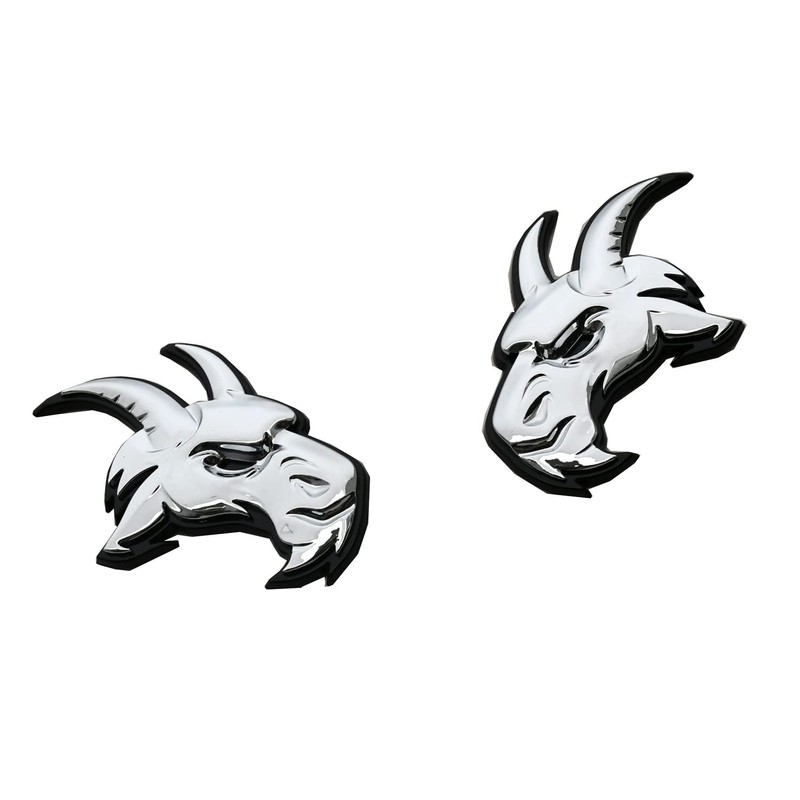 Pair Custom Head Emblems 3D Badges Replacement for TRX Ram