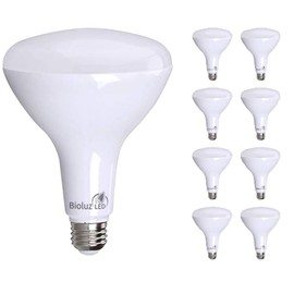 Bioluz BR40 LED Light Bulb 90 CRI Light Bulbs - Dimmable LED Flood Light (Uses 16W) Soft White 3000K Led Bulbs 110° Beam Angle Indoor & Outdoor Lighting Title 20 High Efficacy Lightbulb - Pack of 8