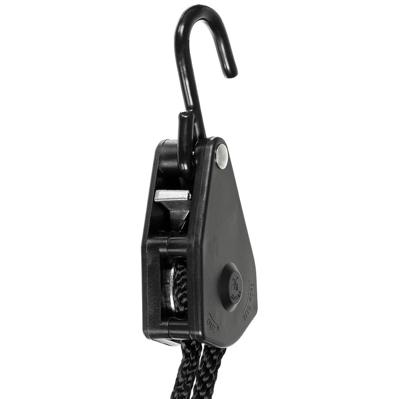 MFH Tension Rope with Ratchet Lock Black (9 mm, 2