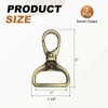 PATIKIL Swivel Clasps, (1 Inch, Bronze) (2 Pcs), Metal Swivel